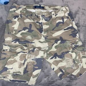 Camo cargo mens shorts
